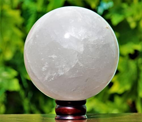 Polírozott Természetes Fehér Kristály Kvarc Kristály Csakrák Gyógyító Metafizikai Kő Gömb Nagy (165mm) Meditáció Feng Shui