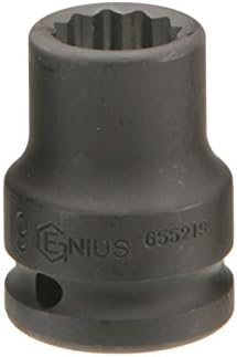 Genius Szerszámok 1/2 Dr. 8mm Vékony Fal Hatása Csatlakozó (12 Pont) (CR-Mo) - 453808