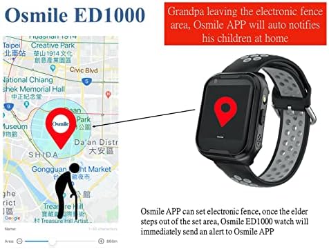 Osmile ED1000 GPS Anti-Elveszett Tracker a Demencia, az Alzheimer & Autista Betegek (GPS Óra Idős & Kölyök SOS Hívás Tracking