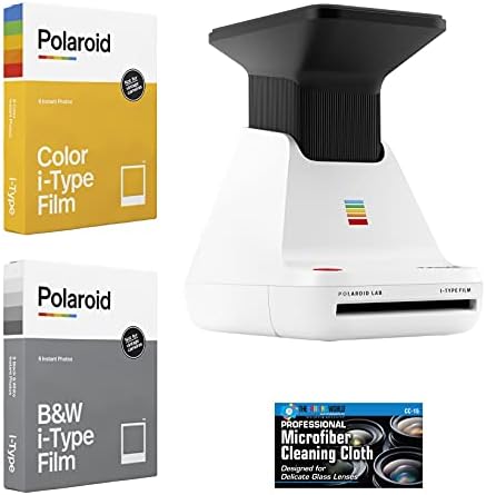 Polaroid Labor Instant Film, Fotó Nyomtató + Polaroid Színes Film + Polaroid Fekete-Fehér Film + Mikroszálas kendő