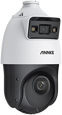 ANNKE NCT400 4MP 2 az 1-ben Kettős Lencse PTZ Biztonsági IP Kamera, 25X Optikai Zoom PoE Kültéri Kamera, Igaz, Éjjel látó