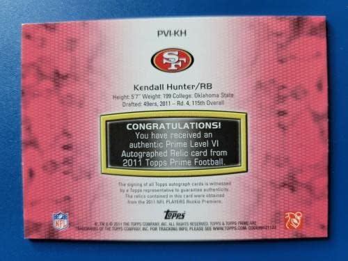 Kendall Hunter 2011 PRIME RC QUAD JSY AUTO D 208/515 SAN FRANCISCO 49ERS! - Dedikált NFL Mezeket