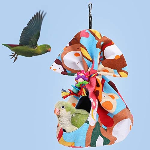 Vifemify Mini Vászon Papagája Madár Alszik Függőágy Lóg Zsebében, Kalitka Kellékek Papagáj Ketrec Közepes testű Madarak