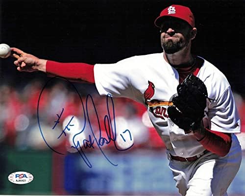 Pat Neshek aláírt 8x10 fotó PSA/DNS-St. Louis Cardinals Aláírt - Dedikált MLB Fotók