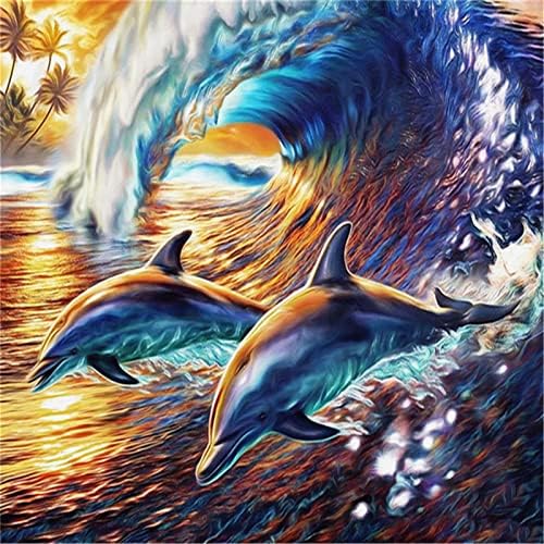 Gyémánt Festmény Delfin animal5D Gyémánt Művészeti Készletek Felnőtt/Gyerek/Kezdő Gyémánt Pontok Gem Művészeti DIY Festék