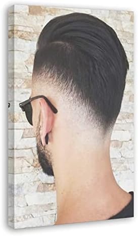 AOMACA fodrászat Dekoráció fodrászat Forró V-Alakú Nyakkivágással Haircut Rendhagyó Férfi Vászon Festmény Wall Art Plakát