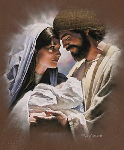 David Bowman Odaadás - Wall-Art Print Mary Joseph & kis Jézus Krisztus Vallási Spirituális Keresztény Művészet (8x10 matt