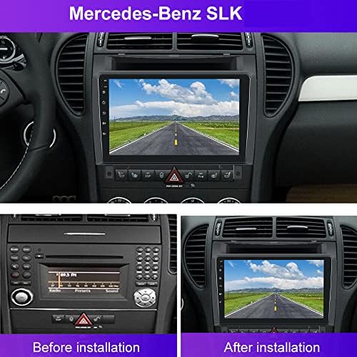 Autó Hifi a Carplay Benz SLK 2004-20111 autórádió 2GB RAM, 32 GB ROM, 9 Hüvelykes IPS érintőképernyő, GPS GPS Autós fejegység
