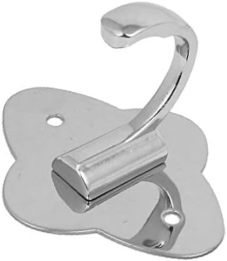 X-mosás ragályos Háztartási Kézitáska Kulcs Esernyő Egyetlen Fogas Rozsdamentes Acél Fali tartó Horog 2db(Gancho de montaje