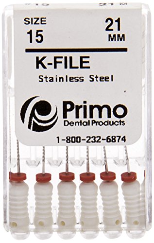 Primo Dental Termékek EFK2145 K-Fájl, 21 mm-es, 45 (Csomag 6)
