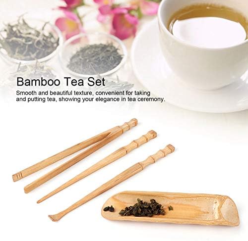 Tea, Tea, Eszköz, Készlet, Környezetbarát 4 Db Természetes Bambusz egyszer használatos Evőeszközök Otthoni Iroda