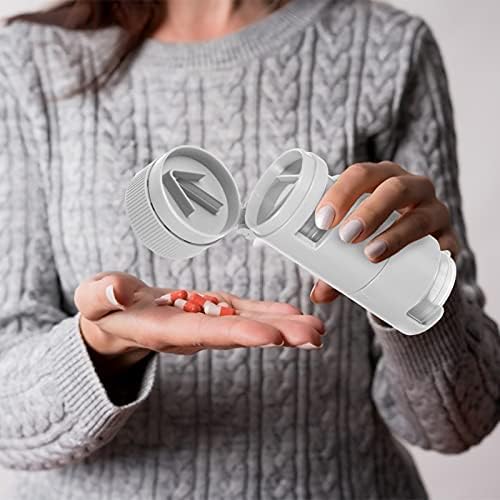 Healeved 3 db Konténer Funkció Vitaminok Pill Splitter Cutter-Vitamin Tabletta Hordozható Tároló Szervező Műanyag tartó-Kiegészítők