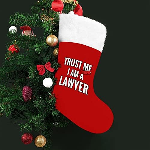 Bízz Bennem, én vagyok Majdnem Egy Ügyvéd Karácsonyi Harisnya, Piros Bársony a Fehér Cukrot Táska Karácsonyi Díszek, Családi