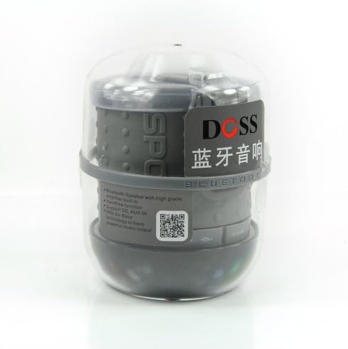 Doss DS1208 Hurrikán Sport Mini Kihangosító, Hordozható, Vezeték nélküli Bluetooth-TF Játékos Hangszórók (Szürke)