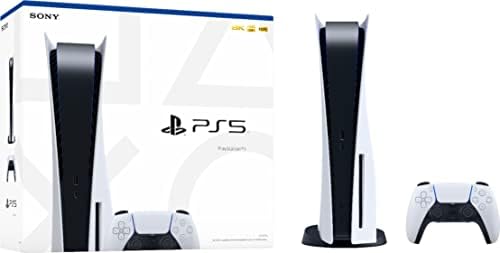 Playstation 5 Lemez Verzió PS5 Konzol - 4K-TV-Játék, 120Hz 8K Kimenet, 16 gb-os GDDR6, 825GB SSD-vel, WiFi 6, Bluetooth `5.1