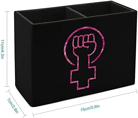 Feminista Ököl Power PU Bőr tolltartó Többfunkciós Asztali Toll Kupa Konténer Asztal Szervező az Office Home