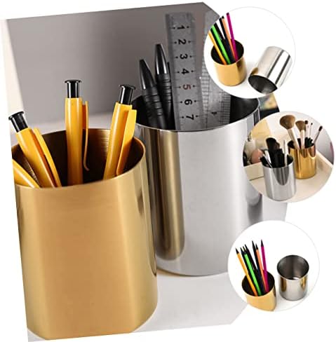 STOBOK 5db Kényelmes Rozsdamentes tolltartó Kijelző Kozmetikai Asztal Asztallap Kupa Művészeti Köröm Eszköz Tökéletes Ceruza
