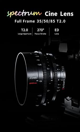 7artisans 35mm 50mm 85mm T2.0 Teljes Keret Cine Lencse Kit Nagy fényerejű Filmes Szakmai Film Objektív Sony E-Mount Kamera