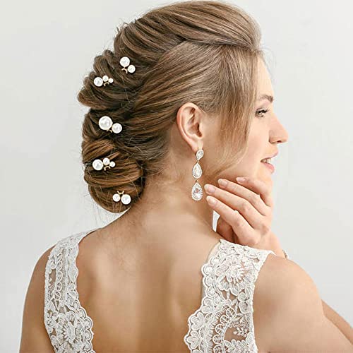 inSowni 18 Pack Arany Virág, Menyasszonyi Esküvői Haj Oldalon Fésű+U-alakú Gyöngy hajcsatot Haj Darab Headpieces Tartozékok