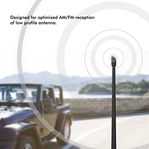 Rydonair Antenna Kompatibilis a Jeep Wrangler JK JKU JL JLU Rubicon Szahara (2007-2023) | 13 hüvelyk Rugalmas Gumi Antenna
