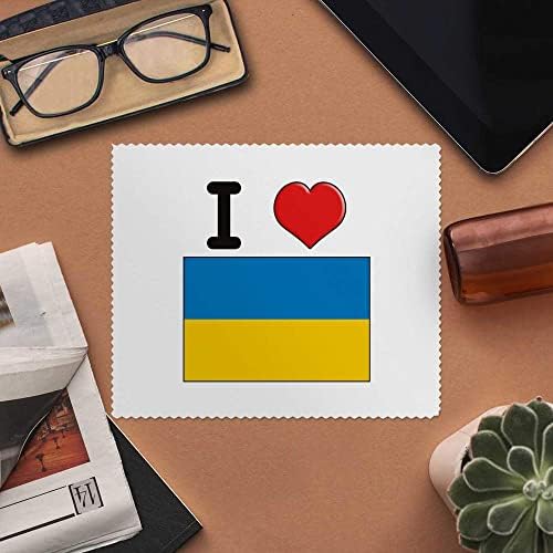 Azeeda 2 x 'Szeretem Ukrajna' Mikroszálas Lencse/Szemüveg Tisztító Kendők (LC00017393)