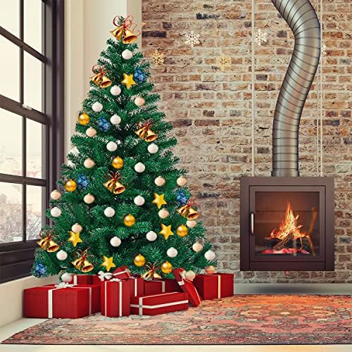 AHUIJ 5FT karácsonyfa, Mesterséges Ceruza karácsonyfa nyaraló, Beltéri Dekoráció, Összecsukható Fém Állni Fél, Beltéri, Kültéri