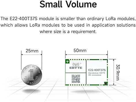 433MHz SX1278 Lora Vezeték nélküli RF Modul E22-400T37S 37dbm a Távolság 20 KM-Alacsony fogyasztású LBT RSSI IPEX Bélyegző