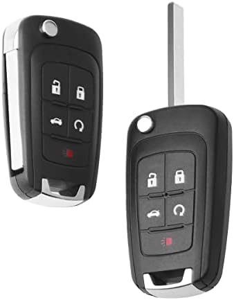 XINXUSONG 2db Autós kulcstartó Kulcs nélküli Flip Bejegyzés Távoli OHT01060512 5-gomb Kompatibilis Camaro Cruze Napéjegyenlőség