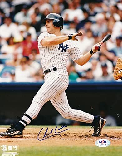Chad Curtis New York Yankees Aláírt/Dedikált 8x10 Fotó PSA/DNS 164357 - Dedikált MLB Fotók