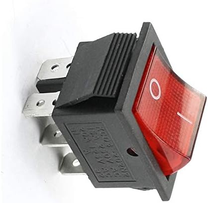 Aexit Világító Piros Fali Kapcsolók Fény DPDT On-Off kapcsoló Dimmer Kapcsoló Billenő Kapcsoló