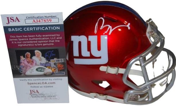 BRIAN DABOLL aláírt (NEW YORK GIANTS) a Flash mini foci sisak SZÖVETSÉG COA AJ47859 - Dedikált NFL Sisak