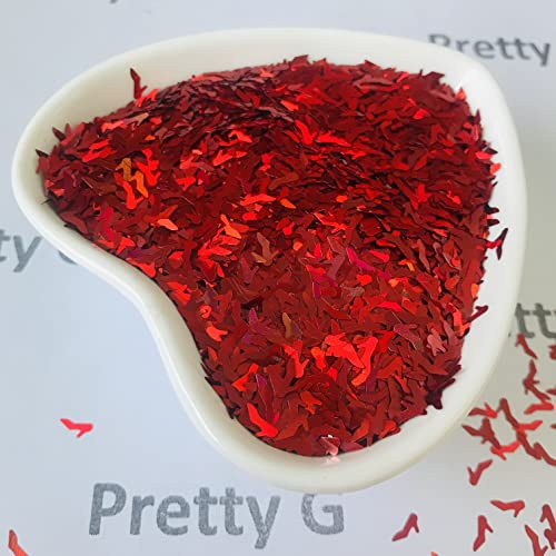 PrettyG 10 G/Csomag-Piros Magas Sarkú Cipő Alakú Holografikus Csillogó Flitterekkel - Fesztivál Rave Szépség, Smink, Arc,
