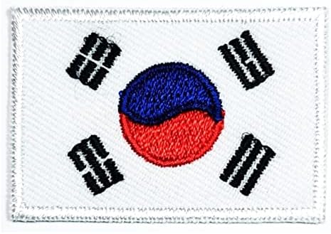 Kleenplus 2db. 1.1X1.6 HÜVELYK. Mini Ország Dél-Koreai Zászló Javítás Zászló Jelkép Egységes Varrni Vas A Tapasz Négyzet