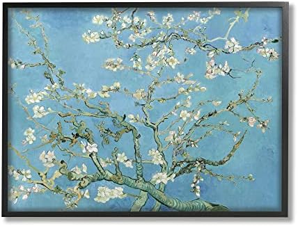 Stupell Iparágak Mandula Virágok Vincent van Gogh Klasszikus Fa, Virág Festmény Keretes Wall Art, Design By one1000paintings