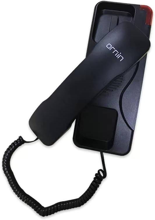 Ornin T108 Trimline, Vezetékes Telefon, SOS Gomb, Falra Szerelhető, Hotel, Otthon is használható a Telefon(Fekete)