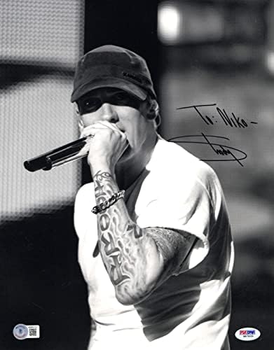 Eminem Aláírt Dedikált 11X14 Fotó Slim Shady a Színpadon BAS AB86313