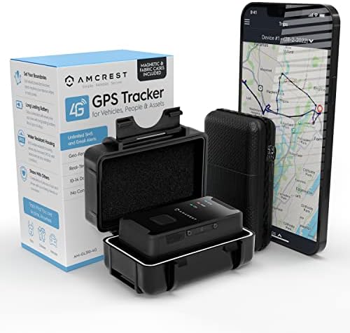 Amcrest GPS GL300 GPS Tracker Járművek (4G LTE) - Hordozható Mini Rejtett Valós idejű GPS Nyomkövető Készülék a Jármű, Autó,