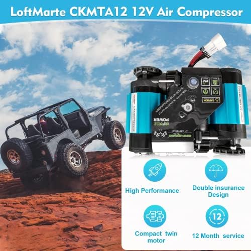 CKMTA12 12V Twin Kompresszor Nagy teljesítményű Univerzális Fedélzetén Ikertestvére a Megemelve Gumiabroncsok