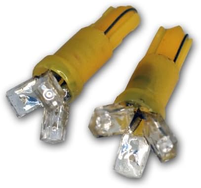 Tuningpros LEDBW-T5-A3 Fék Figyelmeztető LED Izzók T5, 3 LED-es Amber-2-pc-be